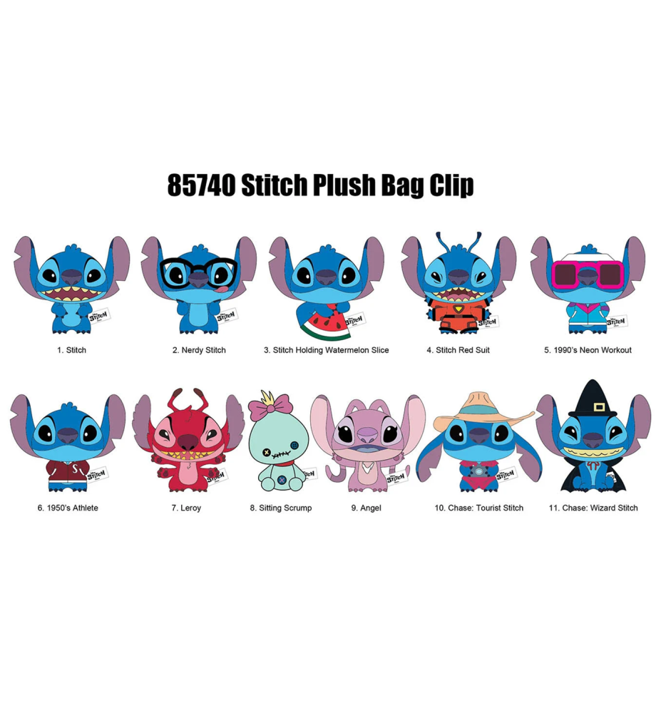 Porte clés Mystère en Peluche Stitch et ses amis - Disney