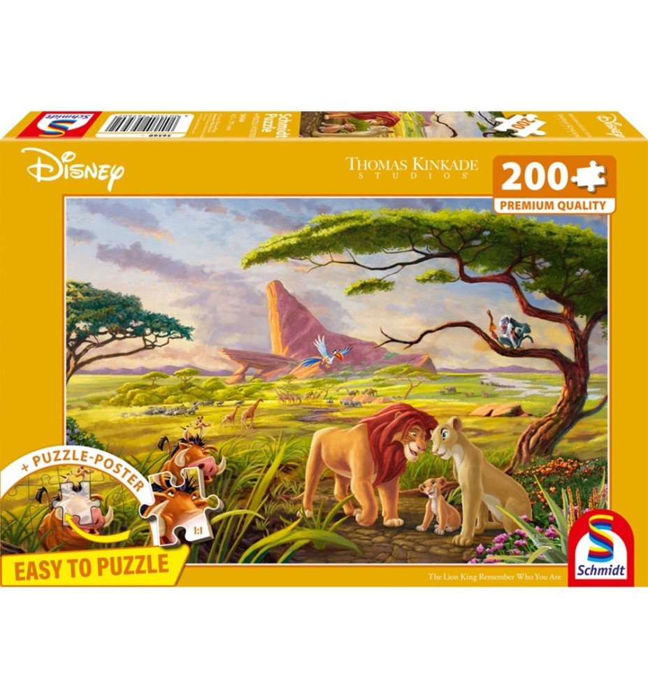 Puzzle 200 pièces Le roi Lion - Thomas Kinkade