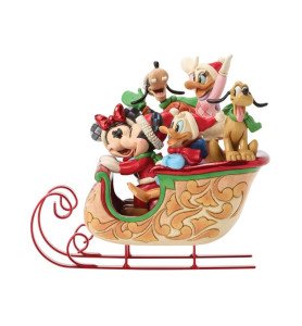 Figurine Traineau de Noël Mickey et ses amis - Disney Traditions
