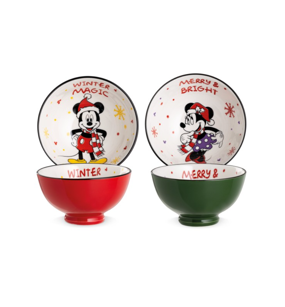 Set de 2 bol Mickey et Minnie - Winter Magic