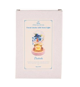 Cloche florale avec néon princesses Disney - Cendrillon