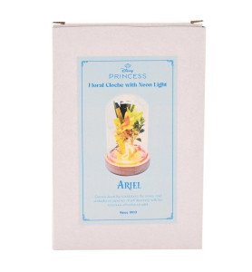 Cloche florale avec néon princesses Disney - Ariel