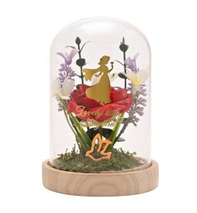 Cloche florale avec néon princesses Disney - Blanche Neige