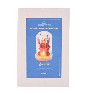 Cloche florale avec néon princesses Disney - Blanche Neige
