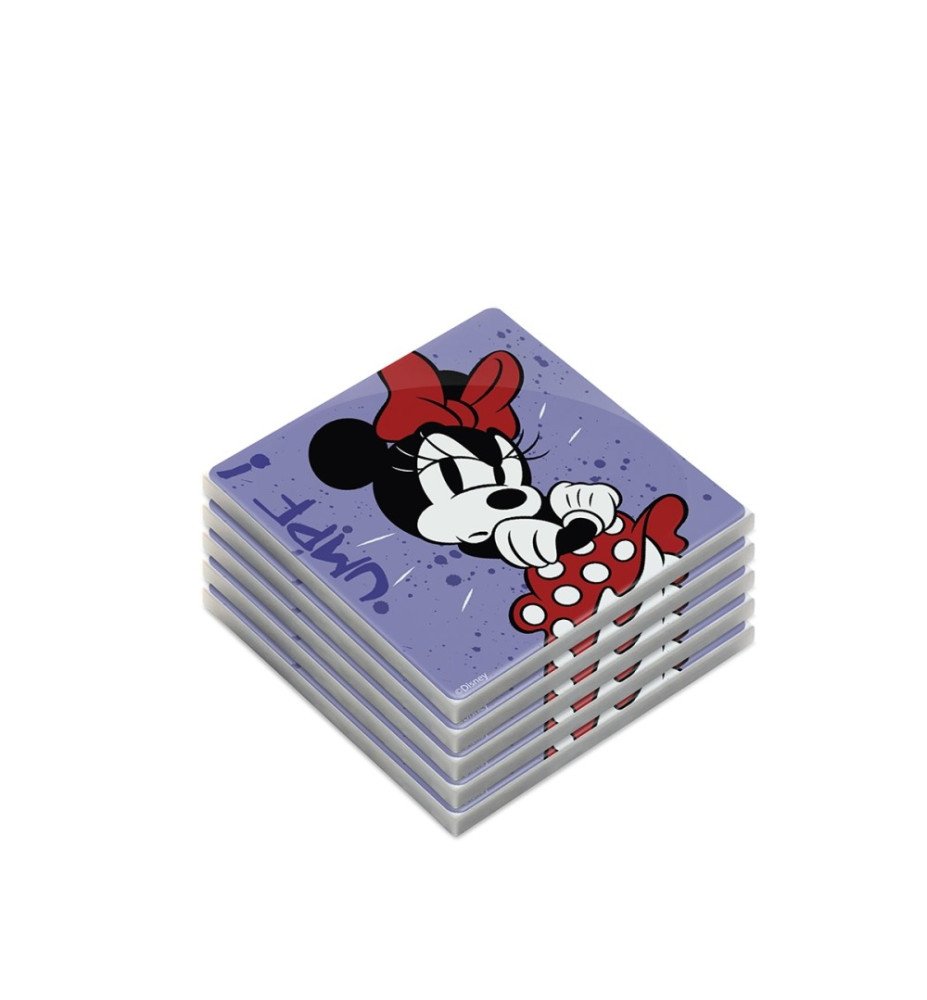 Sous verre Minnie Mouse I am - Bleu mauve