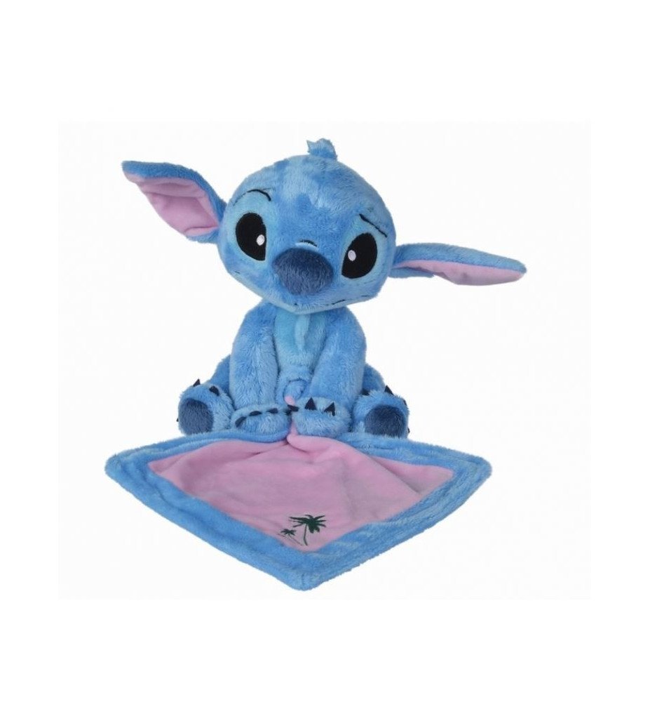 Peluche Stitch 25 cm, Doudou avec sa couverture - Lilo et Stitch