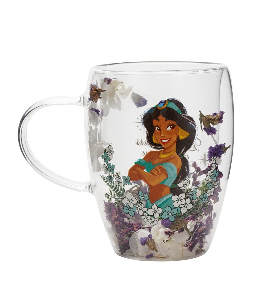 Tasse en verre Jasmine - Disney Pastel Princess Floral