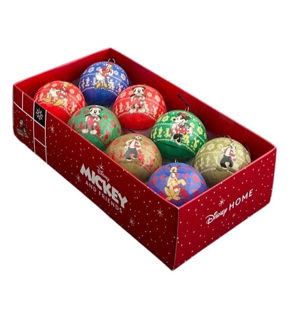 Set de 8 boules Mickey and Friends - Noël