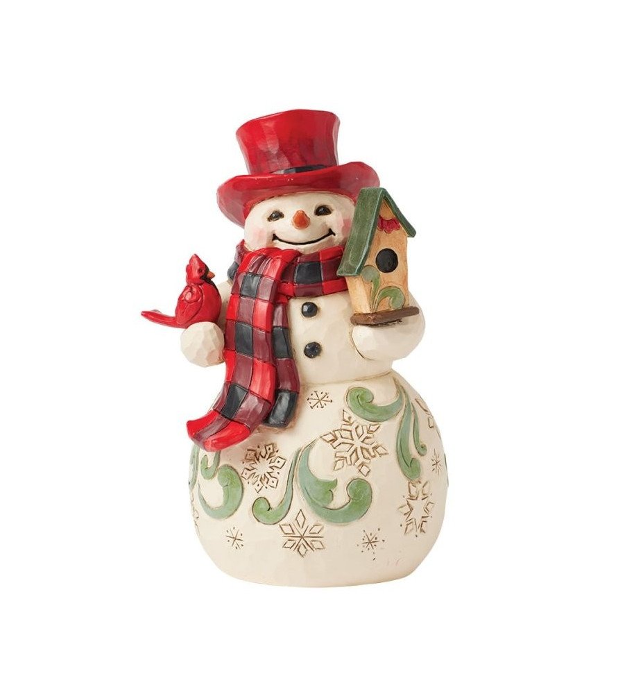 Figurine Bonhomme de neige avec chapeau rouge - Jim Shore Heartwood creek