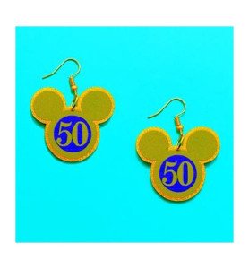 Boucles d'oreilles "50 ans WDW "-50 ième Anniversaire de Walt Disney World