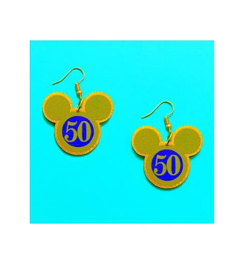 Boucles d'oreilles "50 ans WDW "-50 ième Anniversaire de Walt Disney World