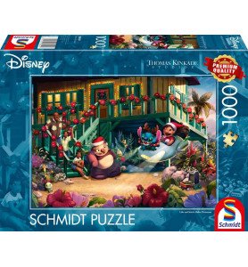 Puzzle 1000 pièces Lilo et Stitch Noël - Thomas Kinkade