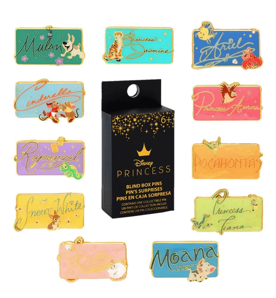 Mystery Pin's Plaque Princesses Disney et leur compagnon - Loungefly