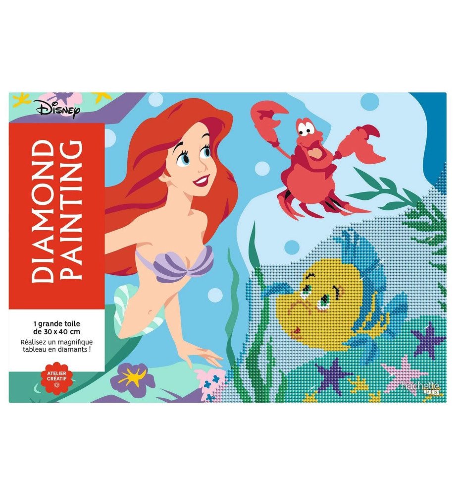 Kit diamond painting Disney officiel La Petite Sirène - Hachette Heroes