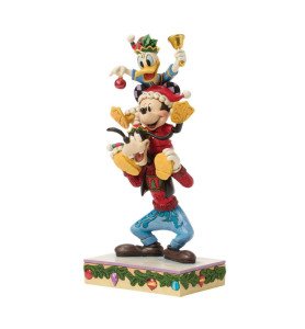 Figurine Mickey, Donald et Dingo Noël - Disney Traditions