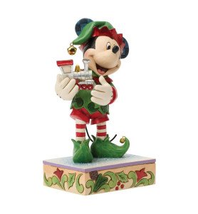 Figurine Mickey Elf avec son train - Disney Traditions