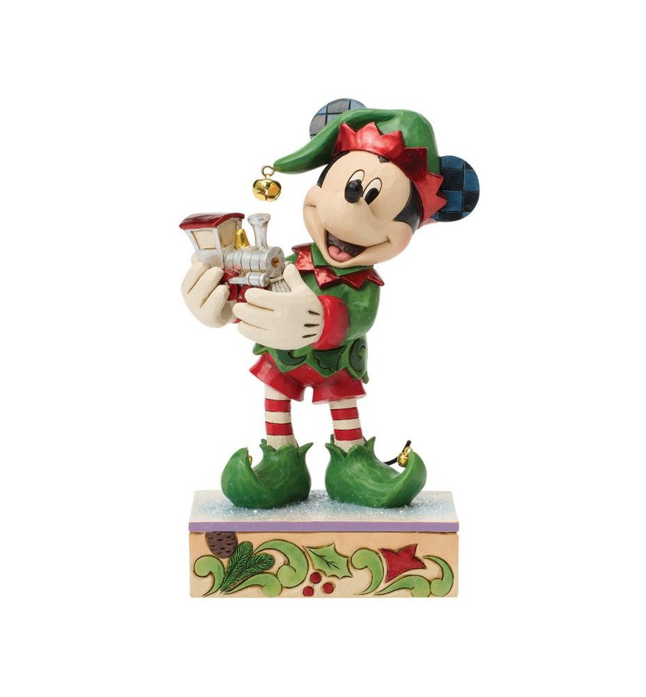 Figurine Mickey Elf avec son train - Disney Traditions