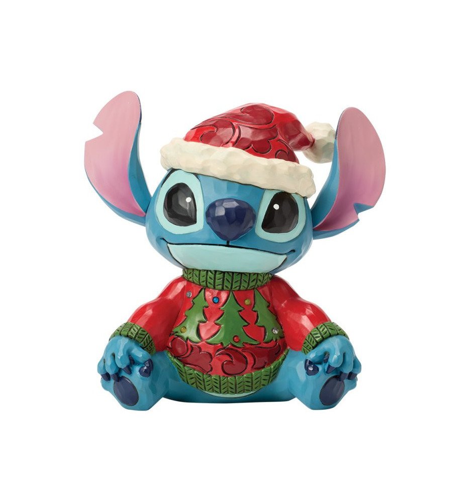 Figurine Stitch avec son sweat de Noël + led  - Disney Traditions