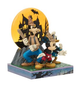 Figurine diorama Mickey ,Donald et Dingo "Look out ghosts" - Disney Traditions