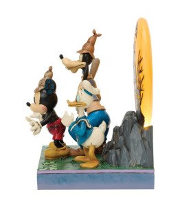 Figurine diorama Mickey ,Donald et Dingo "Look out ghosts" - Disney Traditions