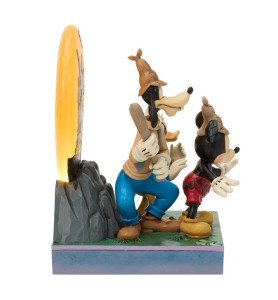 Figurine diorama Mickey ,Donald et Dingo "Look out ghosts" - Disney Traditions