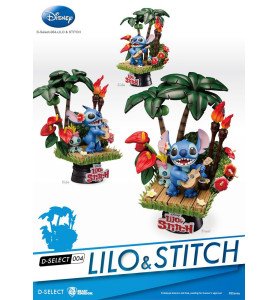 Figurine diorama D- Stage Stitch Hawaï - Lilo et Stitch