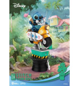 Figurine diorama D- Stage Stitch en moto - Lilo et Stitch