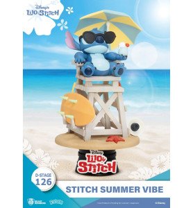 Figurine diorama D- Stage Stitch à la plage - Lilo et Stitch