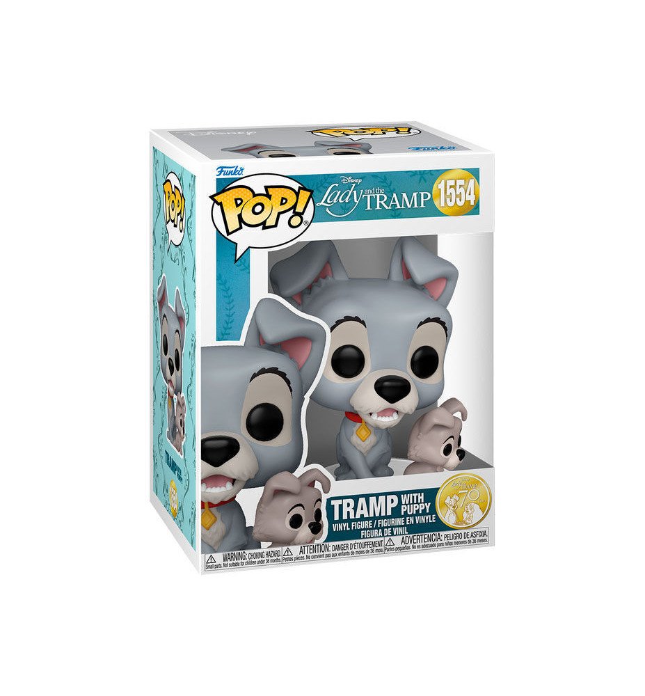 Pop 1554 Clochard avec chiot - La Belle et le Clochard