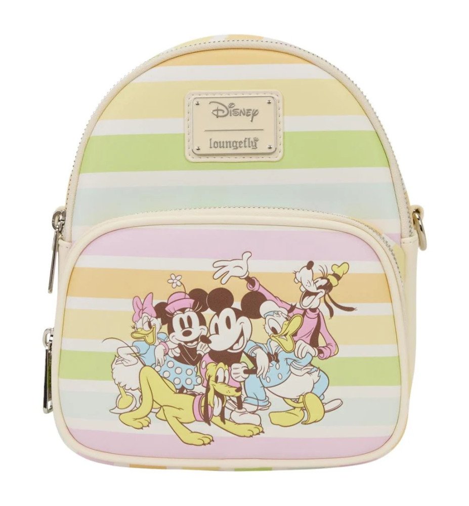 Sac à dos convertible Mickey et ses amis Rainbow stripes - Loungefly