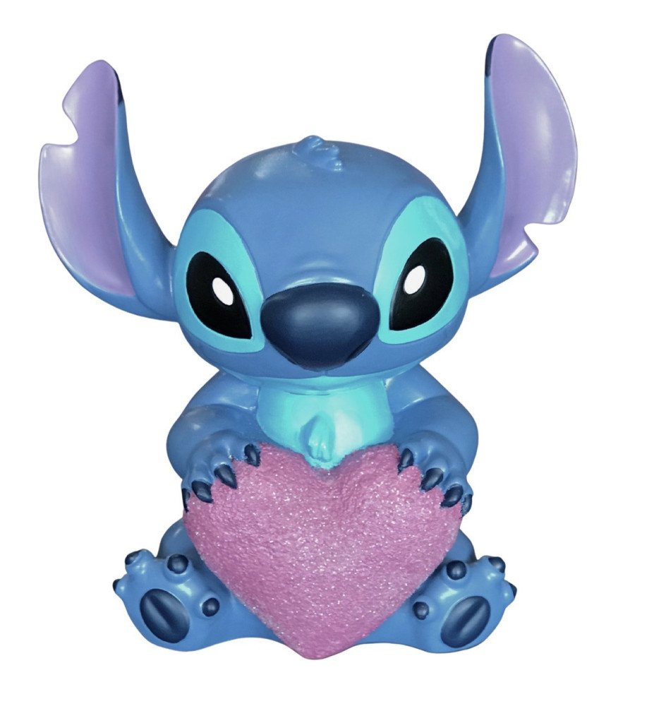 Figurine de Jardin Stitch et son cœur - Lilo et Stitch