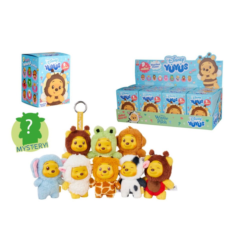 Porte-clés mystère peluche Winnie l'ourson yuyu – Disney Yuyu's