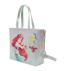 Tote Bag with Coin Bag The Little Mermaid Ariel & Flounder - Loungefly