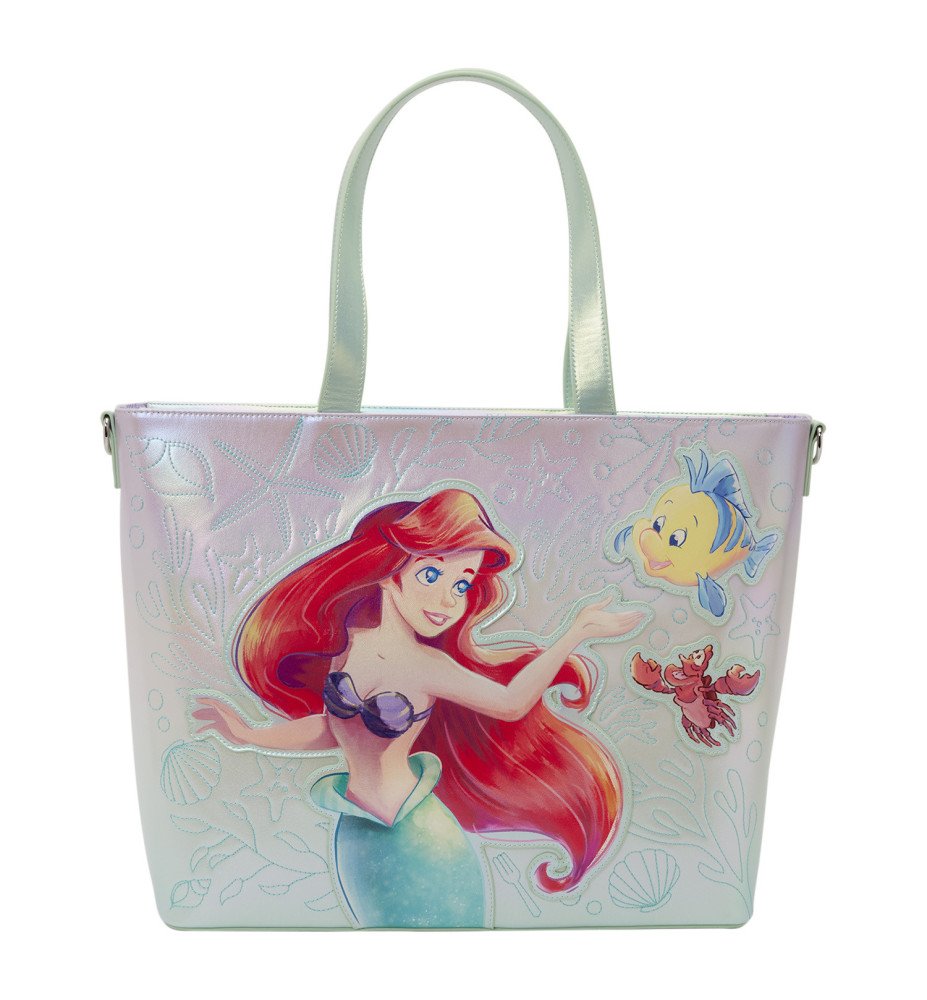 Tote Bag with Coin Bag The Little Mermaid Ariel & Flounder - Loungefly