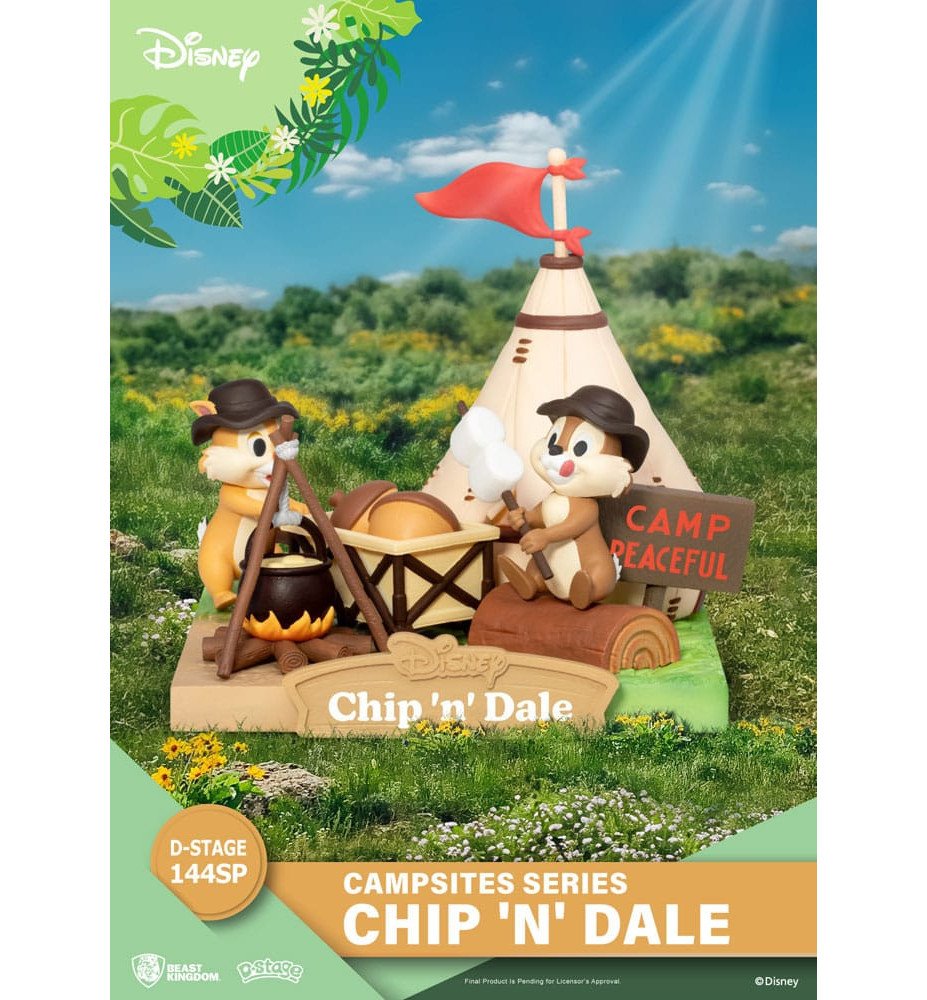 Figurine diorama D- Stage Tic et Tac au camping - Tic et Tac