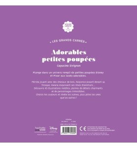 Livre coloriages grand carrés Adorables Petites Poupées - Hachette