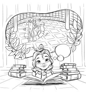Livre coloriages grand carrés Adorables Petites Poupées - Hachette