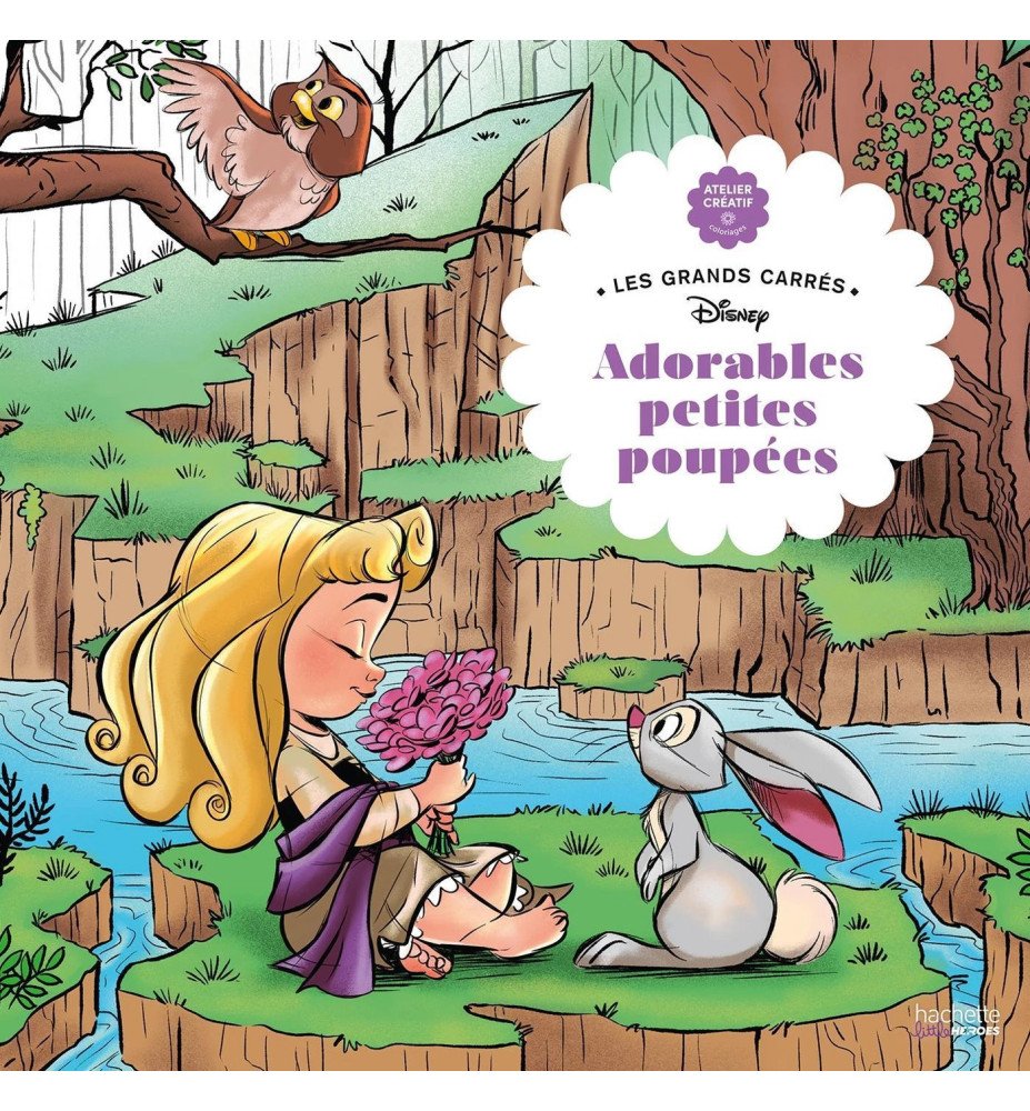 Livre coloriages grand carrés Adorables Petites Poupées - Hachette