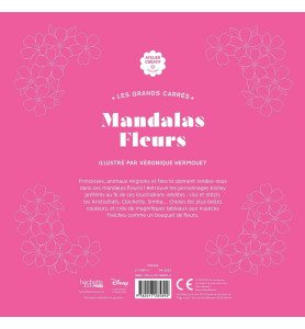 Livre de coloriages Mandalas Disney Fleurs - Hachette