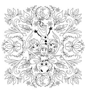Livre de coloriages Mandalas Disney Fleurs - Hachette