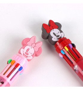 Stylo bille 10 couleurs Minnie Mouse - Mickey and Friends