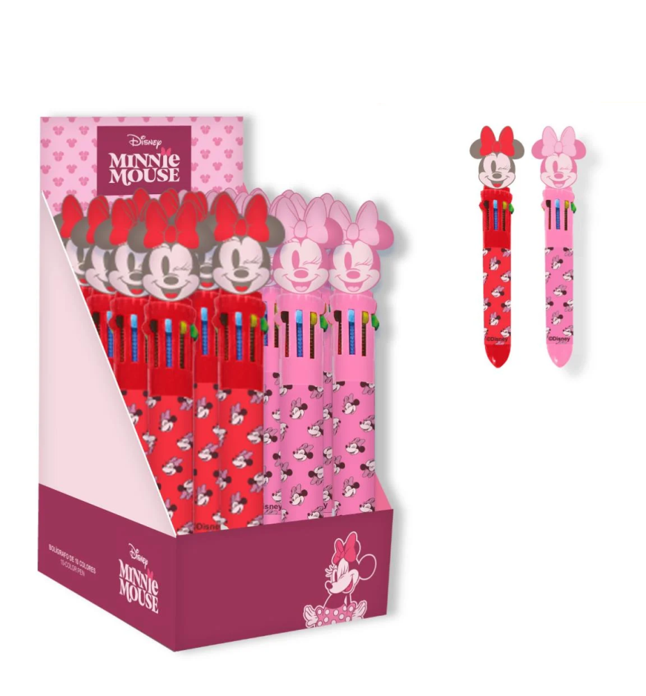 Stylo bille 10 couleurs Minnie Mouse - Mickey and Friends