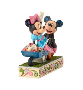 Figurine Mickey Minnie Wheelbarrow - Disney Traditions