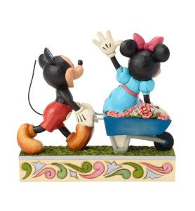 Figurine Mickey Minnie Wheelbarrow - Disney Traditions