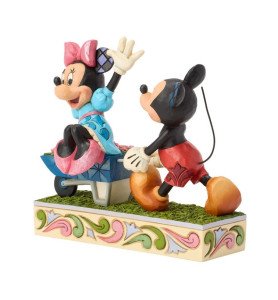 Figurine Mickey Minnie Wheelbarrow - Disney Traditions