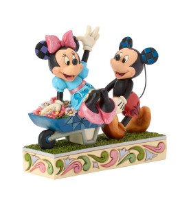Figurine Mickey Minnie Wheelbarrow - Disney Traditions