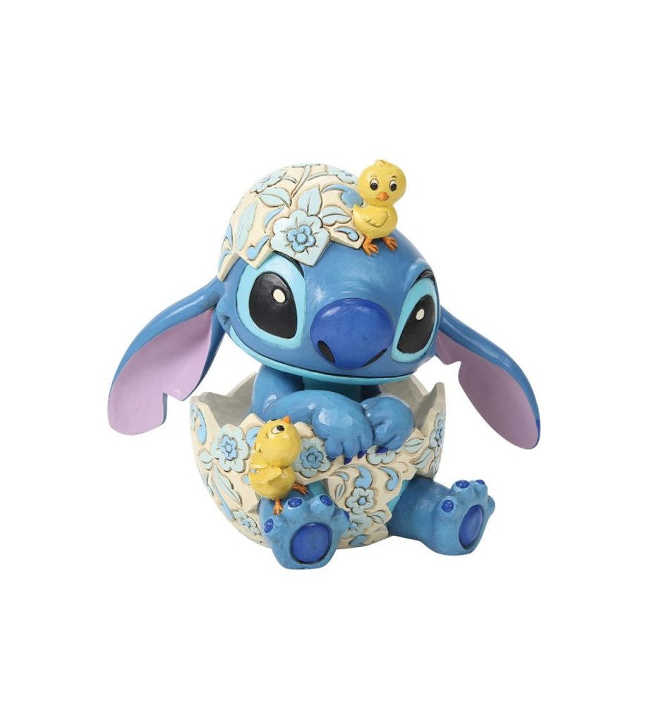 Figurine Stitch Egg With Chicks - Disney Traditions