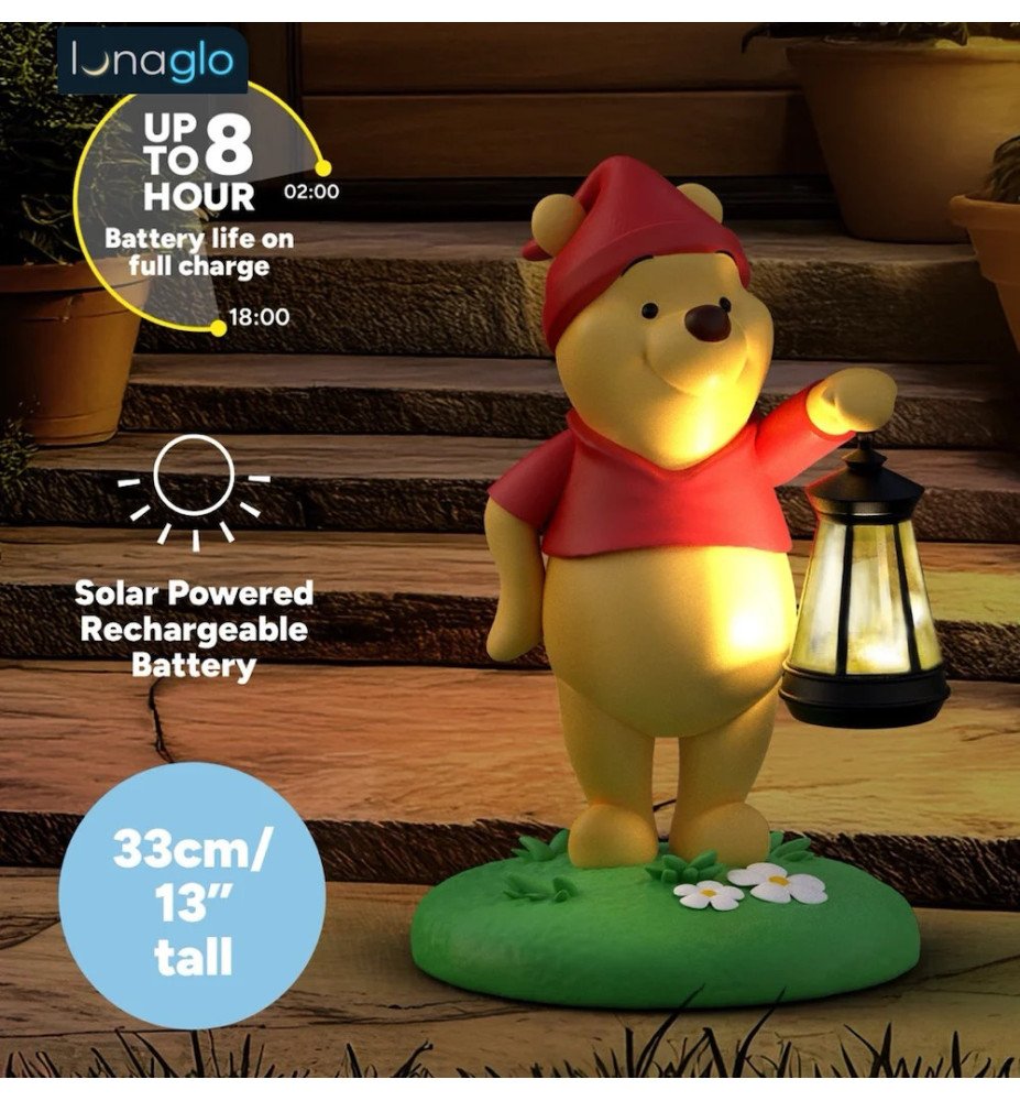 Lampe Solaire Extérieure 'LunaGlo' - Winnie l'ourson