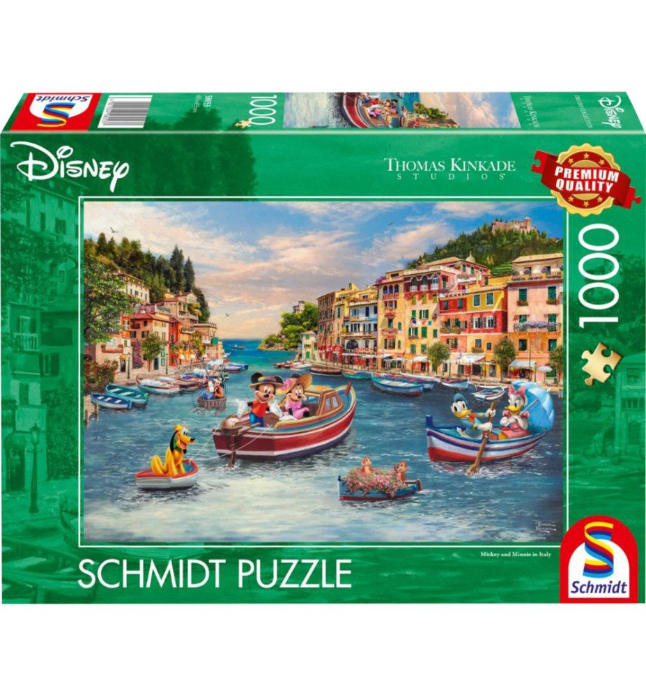 Puzzle 1000 pièces Mickey et Minnie en Italie - Thomas Kinkade