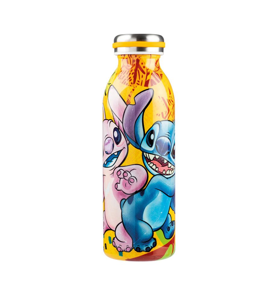 Bouteille thermique Stitch & Angel jaune 500 ml - Lilo et Stitch